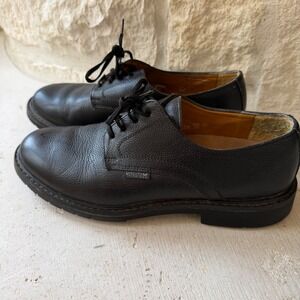 Mephisto Mens Black Pebbled Leather Derby Shoes Shock Absorber Size 9 MSRP $449